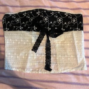 NWOT tube top lace crop top AND Cropped sweater